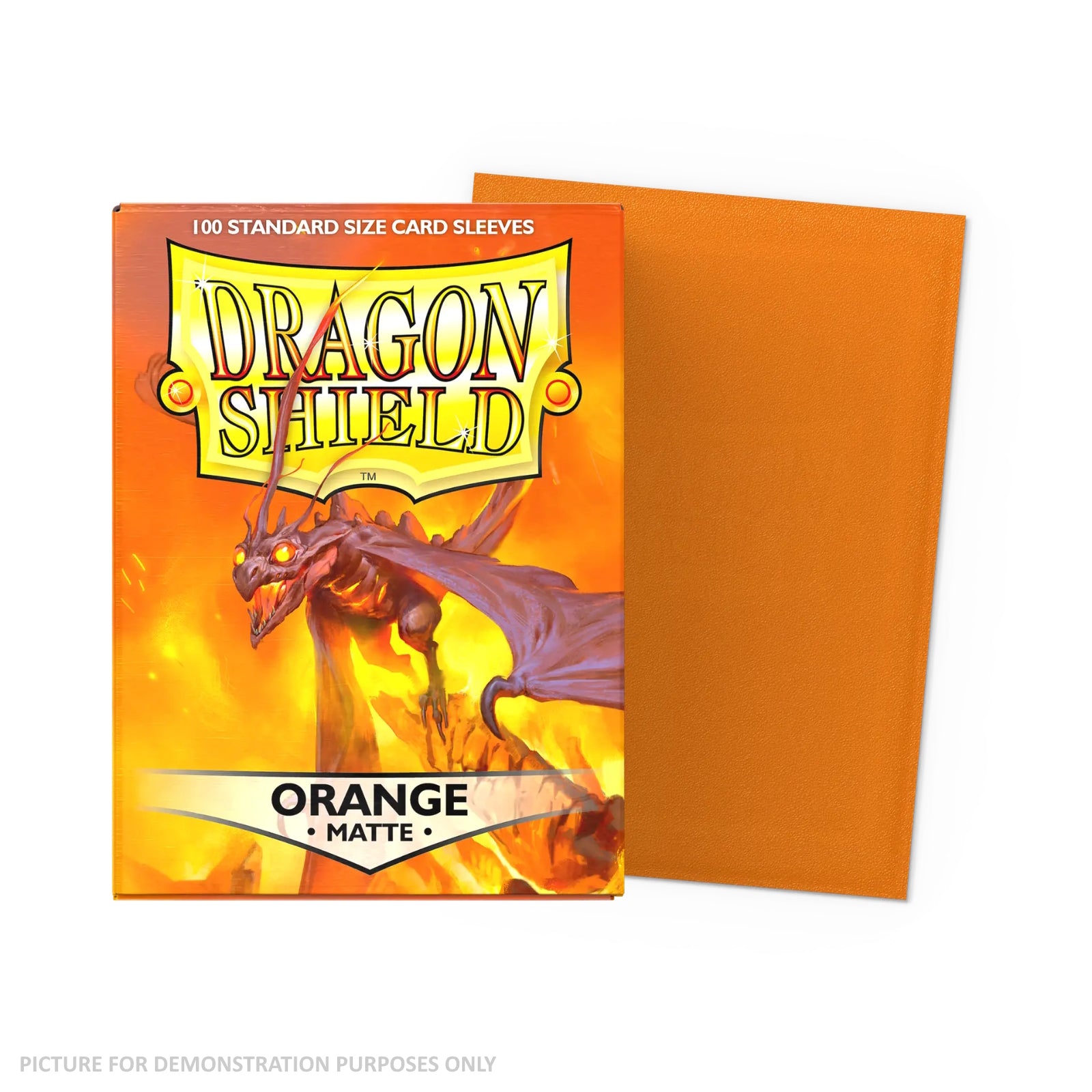 Dragon Shield 100 Standard Size Card Sleeves - Matte Orange
